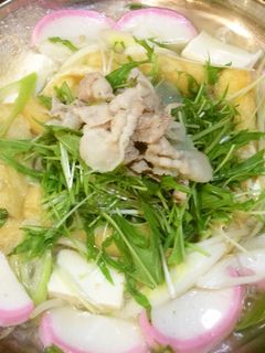 節約&豪華*水菜とかまぼこのハリハリ鍋-レシピのメイン写真