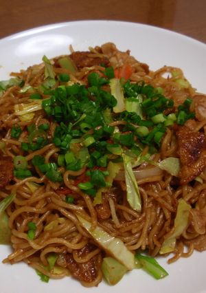 イカ天入りネギ焼きそば-レシピのメイン写真