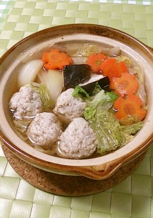ふわっふわの鶏だんご(鍋)-レシピのメイン写真