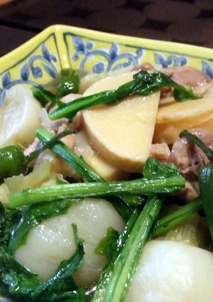 竹の子とかぶと鶏のうま煮-レシピのメイン写真