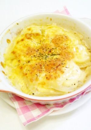 レンジで時短ポテト＆アンチョビグラタン♪-レシピのメイン写真