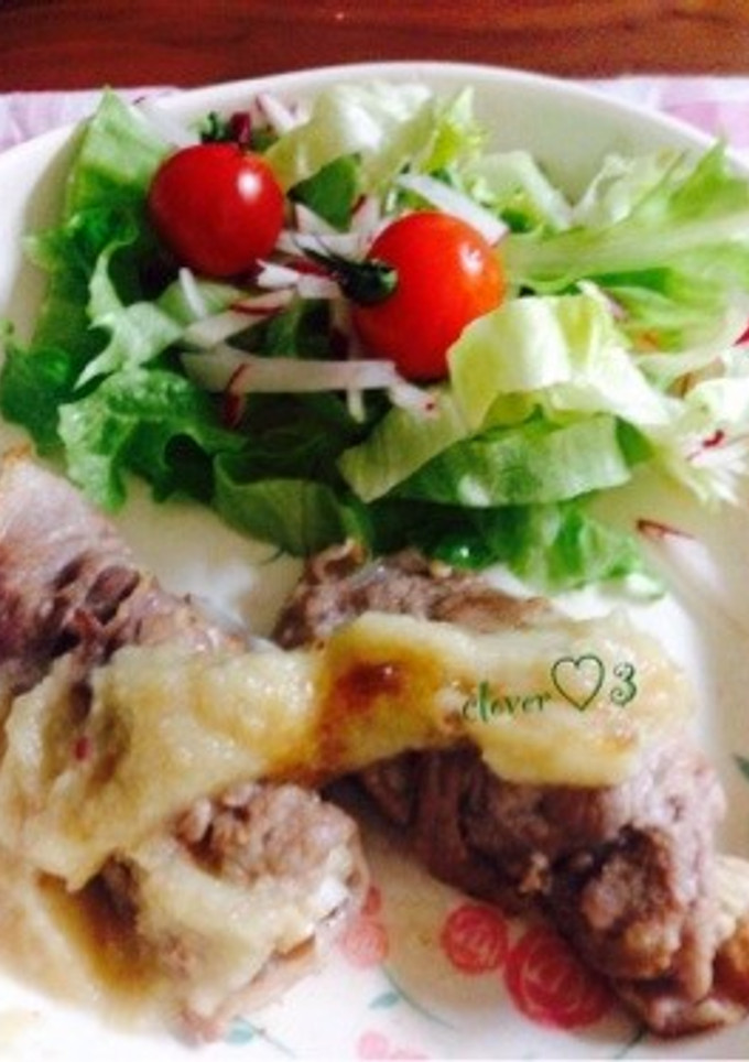 玉ねぎペースト☆③舞茸を豚肉で巻き巻き-レシピのメイン写真