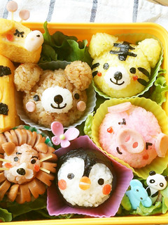 動物いっぱいのお弁当♪ライオン・キリン編-レシピのメイン写真