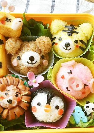 動物いっぱいのお弁当♪ライオン・キリン編-レシピのメイン写真