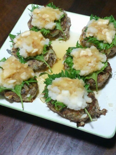 鯖缶で☆楽チンハンバーグおろしポン酢添え-レシピのメイン写真