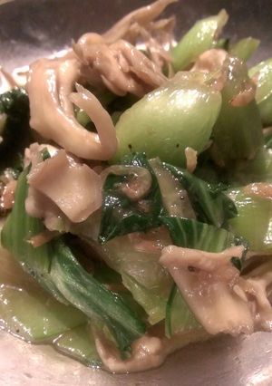 チンゲン菜と舞茸のオイスター炒め-レシピのメイン写真