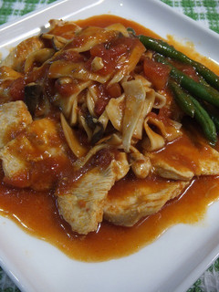 ムネ肉とエリンギのトマト煮-レシピのメイン写真