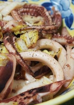 イカと白菜のドライトマト炒め-レシピのメイン写真