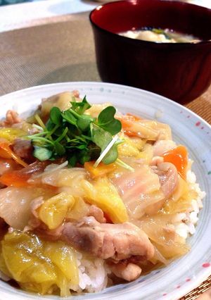 丼にも♪鶏肉と白菜のトロトロしょうが煮-レシピのメイン写真