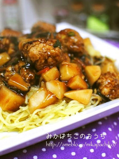 ☆ピーナツ入り肉団子のあんかけ焼きそば☆-レシピのメイン写真