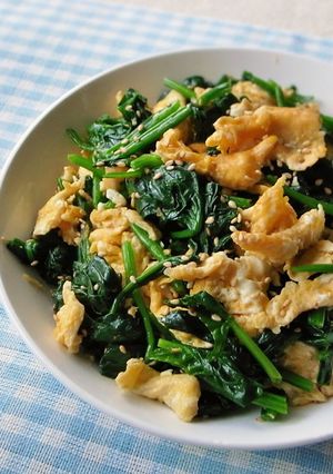 脱・炒め物♪ほうれん草と卵のサラダ-レシピのメイン写真