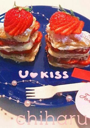 バレンタイン♥苺のショコラミルフィーユ♥-レシピのメイン写真