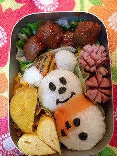 雪だるまミッキー弁当-レシピのメイン写真