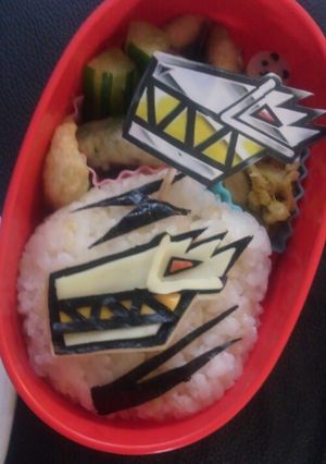 キョウリュウジャー☆マーク☆キャラ弁-レシピのメイン写真