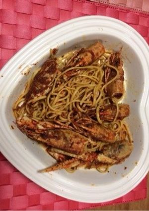 有頭アカザエビのパスタ-レシピのメイン写真
