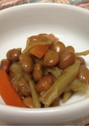 節分豆で大豆と根菜の生姜煮-レシピのメイン写真