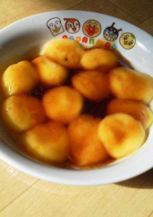 ヘルシーオヤツ 子ども喜ぶカボチャ白玉-レシピのメイン写真