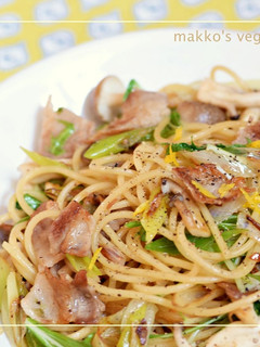 豚肉と長ねぎのパスタ♪ゆずポン酢風味-レシピのメイン写真