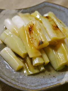 黒焼き長ネギのお浸し-レシピのメイン写真