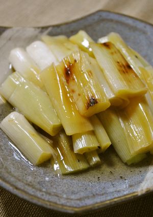 黒焼き長ネギのお浸し-レシピのメイン写真