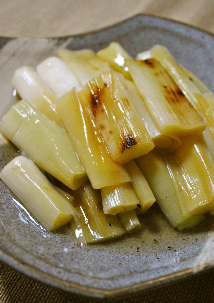 黒焼き長ネギのお浸し-レシピのメイン写真