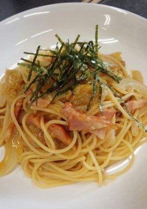 白菜とベーコンのカレーパスタ-レシピのメイン写真