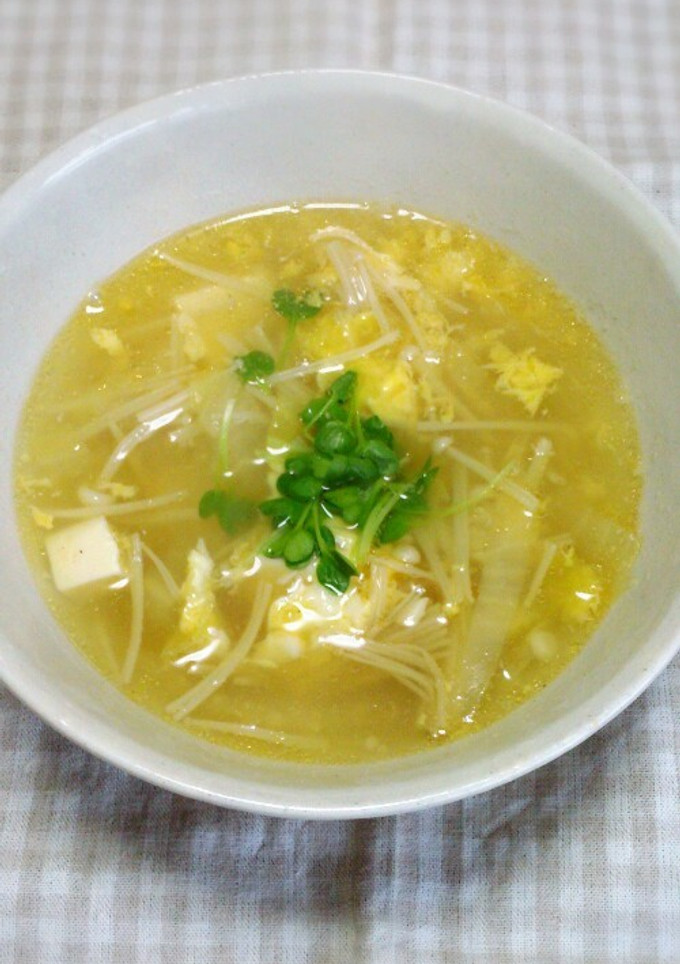 ぽかぽか 白菜とえのきの生姜スープ-レシピのメイン写真