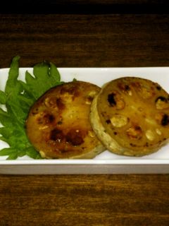 シャキ旨♪レンコン鶏つくねのはさみ焼き-レシピのメイン写真