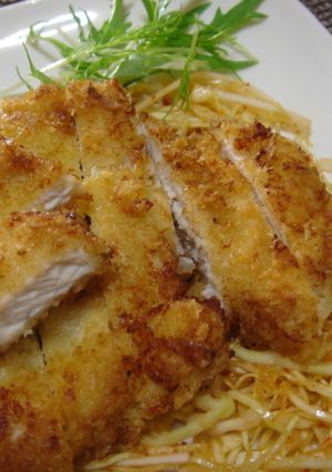 キムチ味のキャベツと♪チキン紙カツ！-レシピのメイン写真