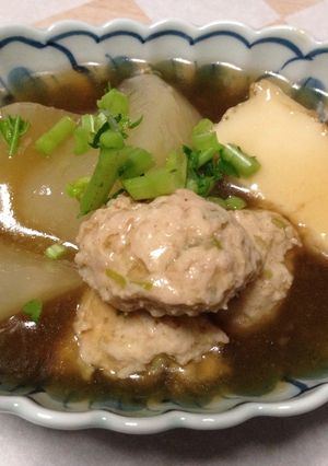 大根と鶏肉団子の煮物-レシピのメイン写真