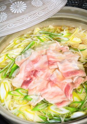 材料２つ☆白ネギで豚しゃぶ☆はりはり鍋風-レシピのメイン写真