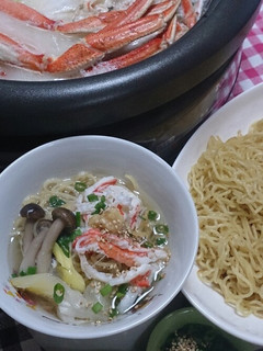 焼きそばで♪かに鍋からの塩ラーメン-レシピのメイン写真