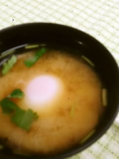 チュルリン☆温泉卵のお味噌汁☆-レシピのメイン写真