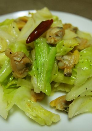 あさりとキャベツの中華風酒蒸し-レシピのメイン写真