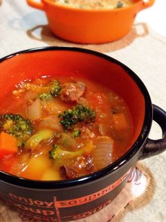 えっサバ缶で⁉︎和風ミネストローネ-レシピのメイン写真