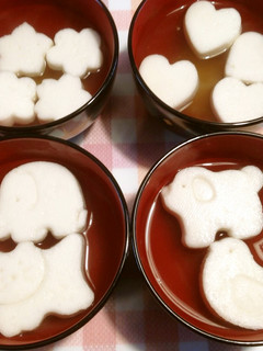 ♡お花や動物はんぺんの味噌汁&お吸い物♪-レシピのメイン写真