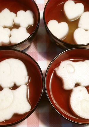 ♡お花や動物はんぺんの味噌汁&お吸い物♪-レシピのメイン写真