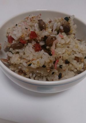 節分豆の残りで大豆の炊き込みご飯♪-レシピのメイン写真