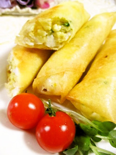 はんぺんと茹で卵のふわふわ春巻き-レシピのメイン写真