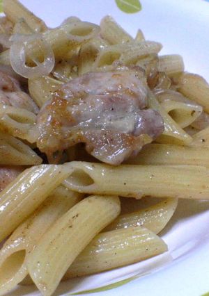 新玉ねぎと鶏肉のシンプルペンネ-レシピのメイン写真