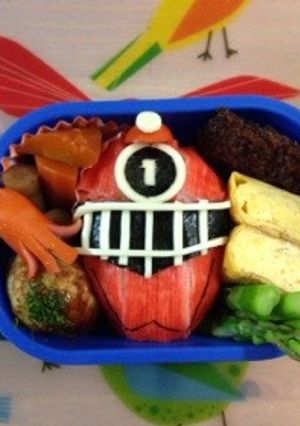 キャラ弁☆トッキュウジャー レッド-レシピのメイン写真