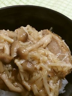 がっつり☆きのこハンバーグ丼-レシピのメイン写真