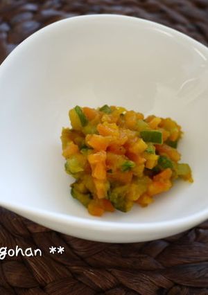 息子用★野菜たっぷりかぼちゃサラダ★-レシピのメイン写真