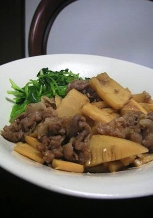 たけのこ豚肉すき焼き煮-レシピのメイン写真
