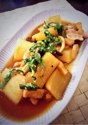 ニンニクパワー！豚バラ大根の炒め煮-レシピのメイン写真