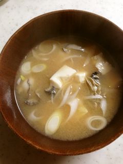 牡蠣の味噌汁-レシピのメイン写真
