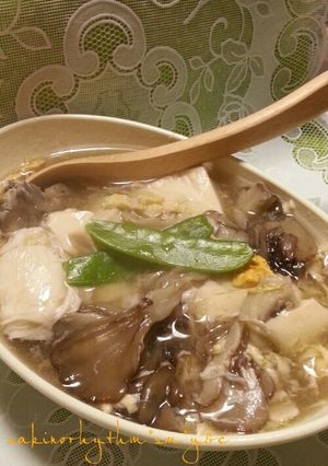 暖まる☆舞茸、豆腐、卵の生姜スープ-レシピのメイン写真