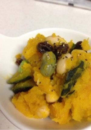 かぼちゃと大豆のサラダ-レシピのメイン写真