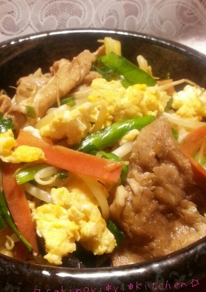下味が効く☆ふわふわ卵とお肉で野菜炒め-レシピのメイン写真