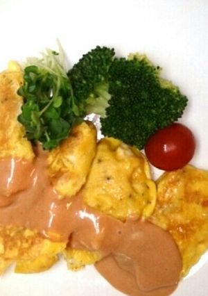 鶏むね肉のピカタ☆オーロラソース添え-レシピのメイン写真
